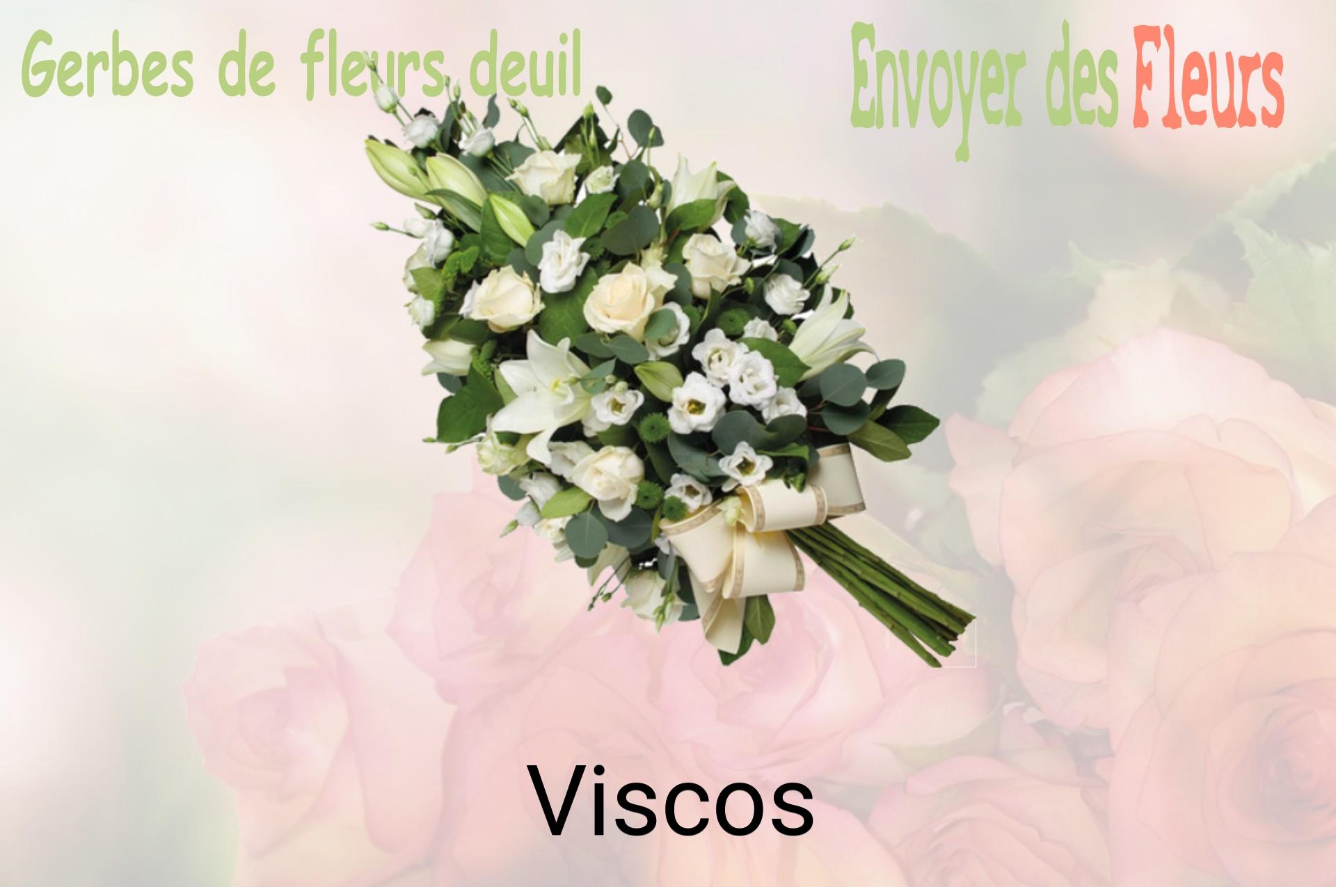 Gerbe de fleurs de deuil livrée à Viscos